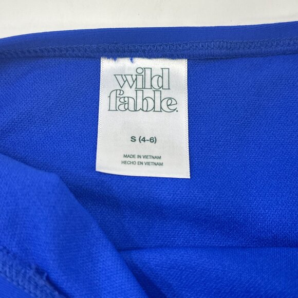 Wild Fable Women's Size Small 4-6 Swim Bottom Bikini Hi Leg Blue New With Tags - Picture 5 of 9